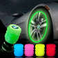 Conjunto de 4 tampas luminosas para válvulas com logotipo de carro (ajuste universal)