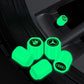 Conjunto de 4 tampas luminosas para válvulas com logotipo de carro (ajuste universal)
