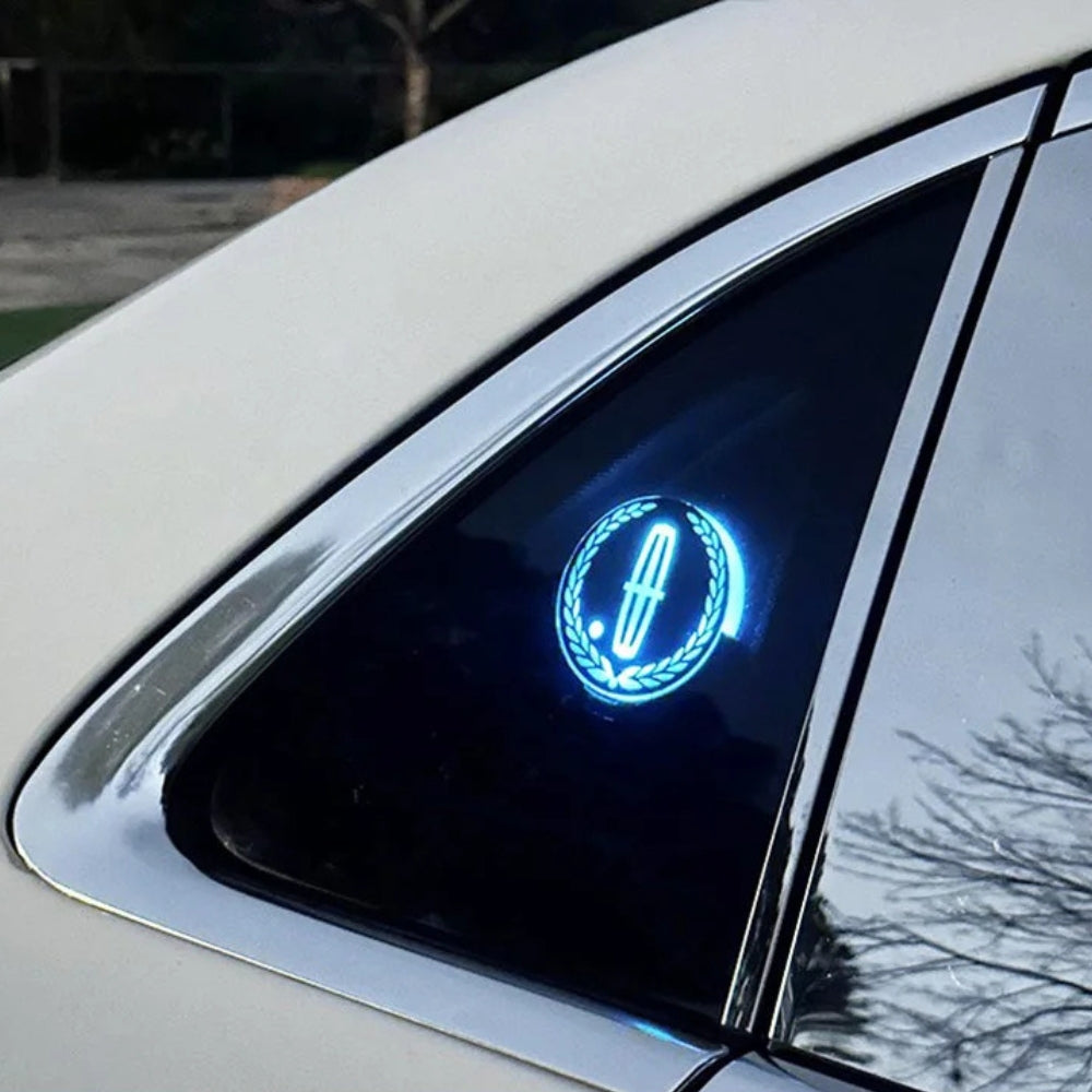 Logotipo de carro com LED recarregável – Efeito de luz neon