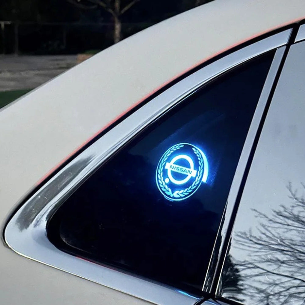 Logotipo de carro com LED recarregável – Efeito de luz neon