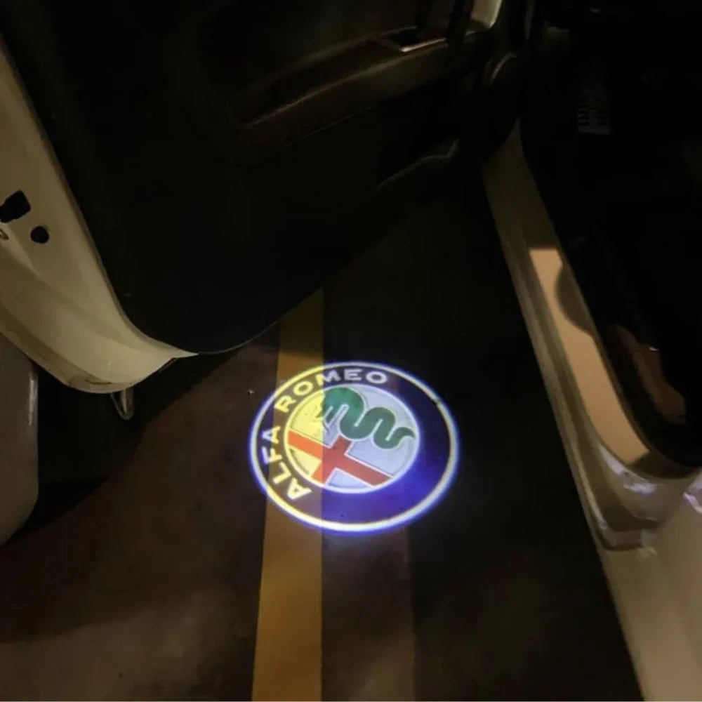 Projetor LED para porta de carro de fácil instalação (2 unidades)