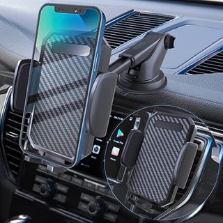Suporte para celular com ventosa para carro + acessório para saída de ar grátis